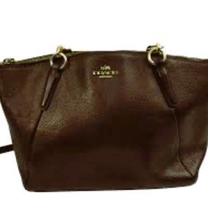 Coach Kelsey Bronze Leather Satchel with Shoulder/Crossbody Strap